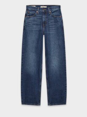 Levi's Dad Jean Mid Rise Straight Leg Relaxed Jean in Dark Wash EUC